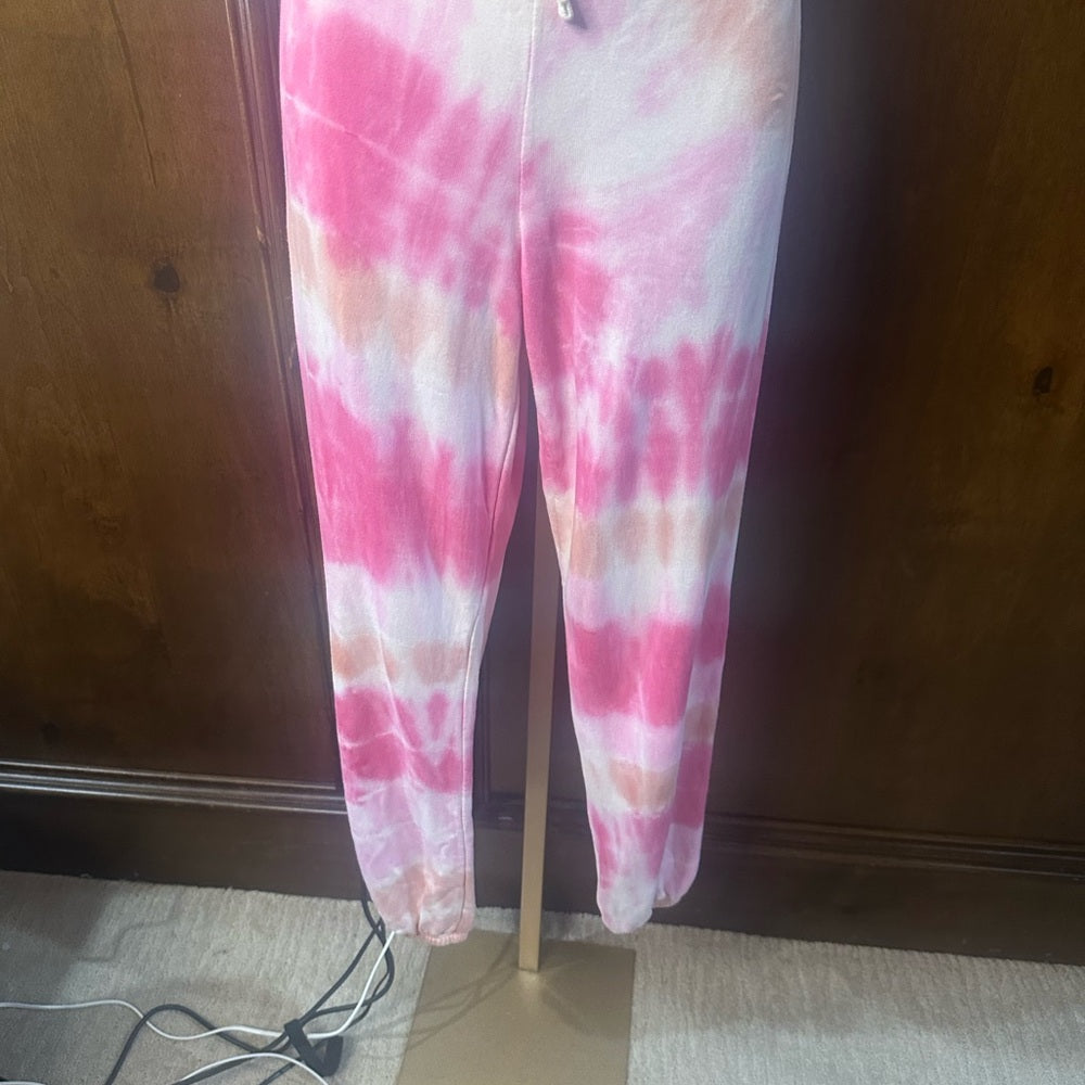 NWT SIZE 1/S Sundry Blush and Rust Tie-Dye Joggers