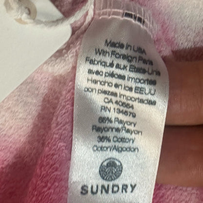 NWT SIZE 1/S Sundry Blush and Rust Tie-Dye Joggers