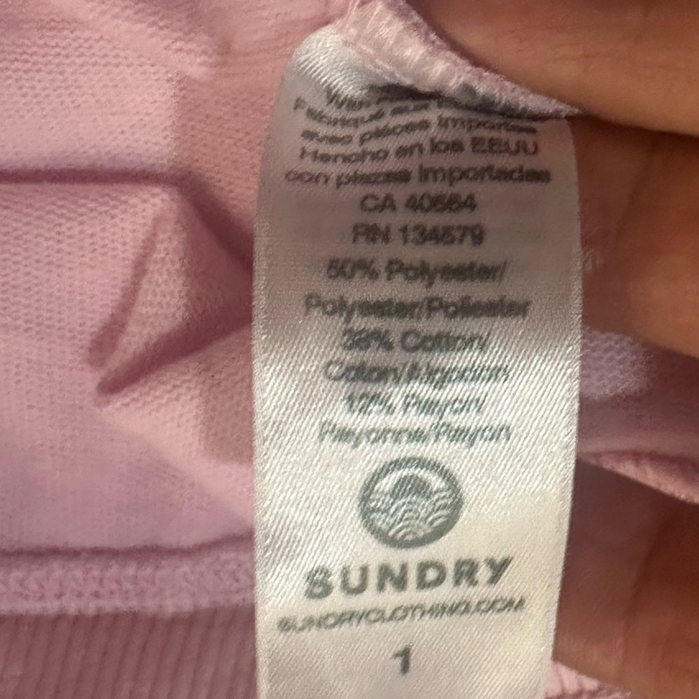 NWT SIZE 1/S Sundry Soft Pink Joggers with Pockets