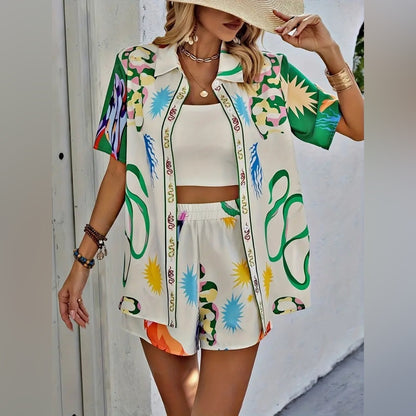 NWOT SIZE XL Vibrant Print Boutique Women's Two-Piece Set