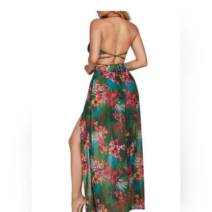 NWT SIZE M-L  L'ATISTE Tropical Floral Two-Piece Set