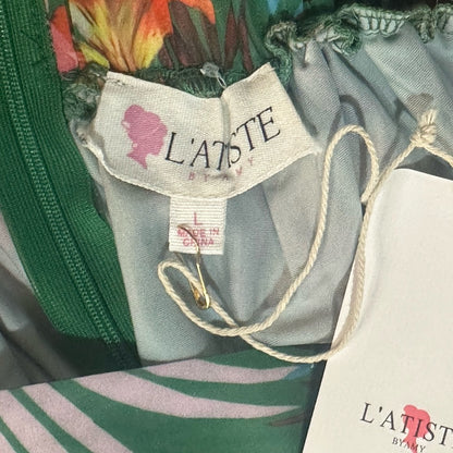 NWT SIZE M-L  L'ATISTE Tropical Floral Two-Piece Set