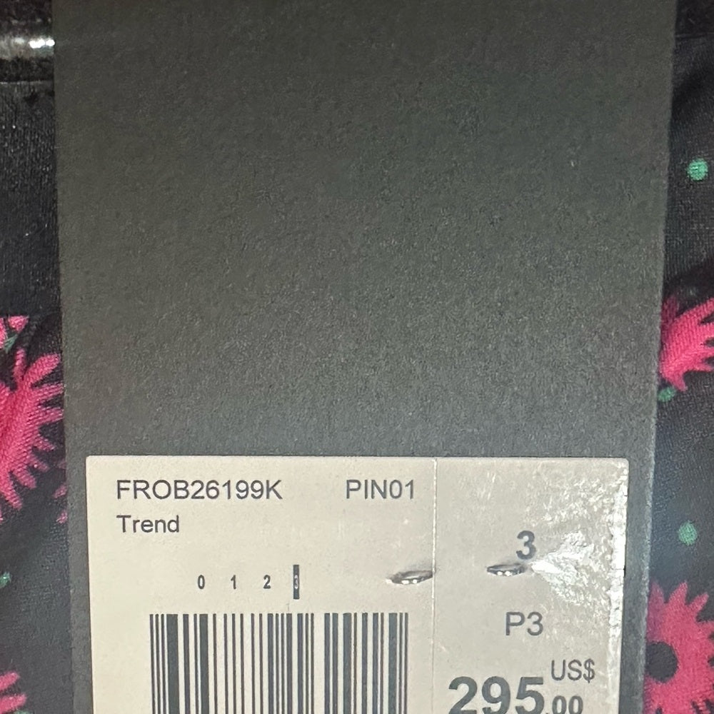 NWT SIZE 3/US 6 The Kooples Floral One-Shoulder Dress in Pink and Black