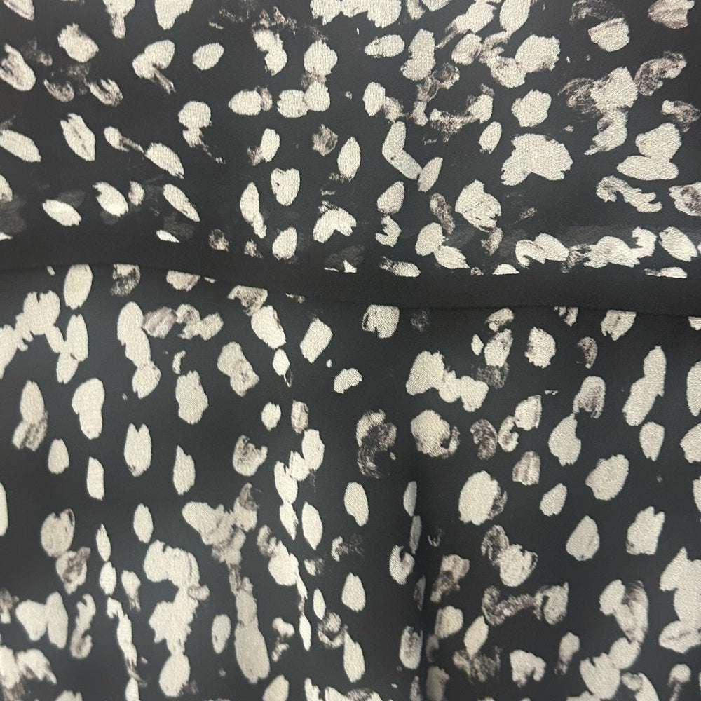 NWT SIZE 1/US 4 The Kooples Black and White Patterned Long Sleeve Dress