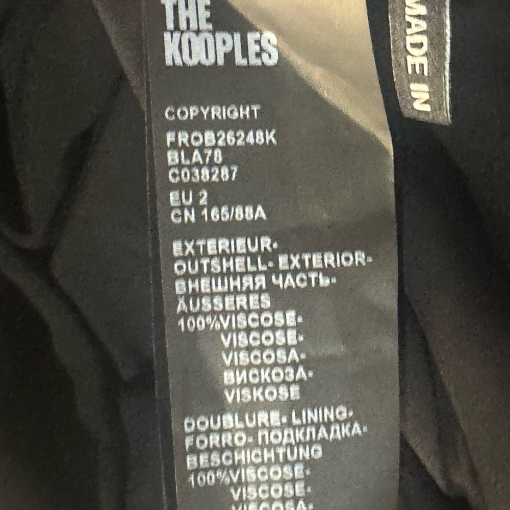 NWT SIZE 2/US 6 The Kooples Black and White Floral Mini Dress