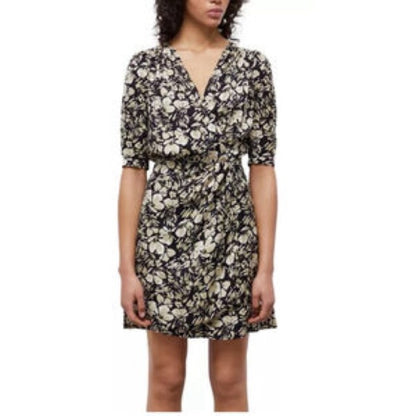 NWT SIZE 2/US 6 The Kooples Black and White Floral Mini Dress