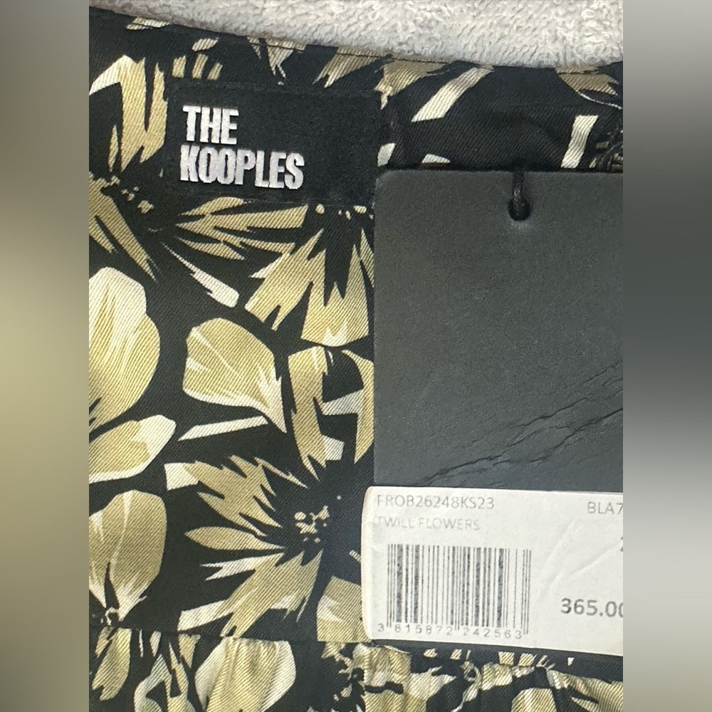 NWT SIZE 2/US 6 The Kooples Black and White Floral Mini Dress