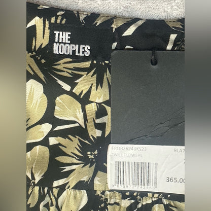 NWT SIZE 2/US 6 The Kooples Black and White Floral Mini Dress