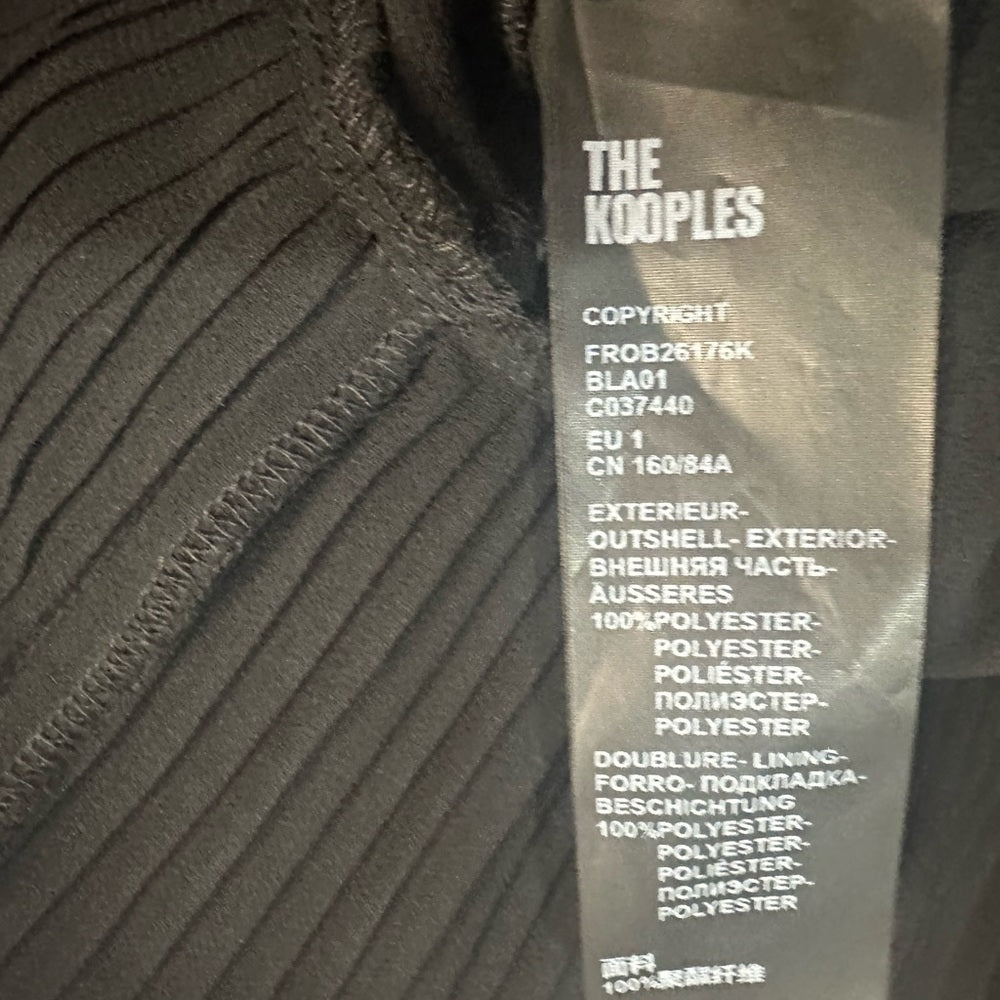 NWT SIZE 1/US 4 The Kooples Elegant Black Tiered Long Sleeve Dress