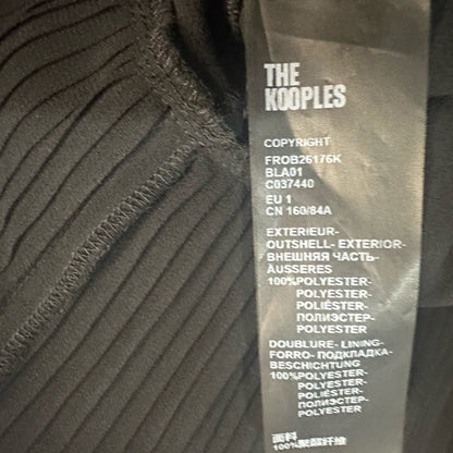 NWT SIZE 1/US 4 The Kooples Elegant Black Tiered Long Sleeve Dress