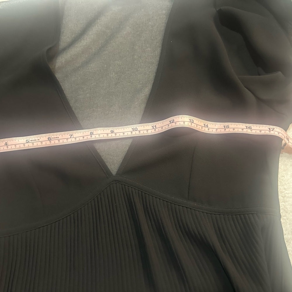 NWT SIZE 1/US 4 The Kooples Elegant Black Tiered Long Sleeve Dress