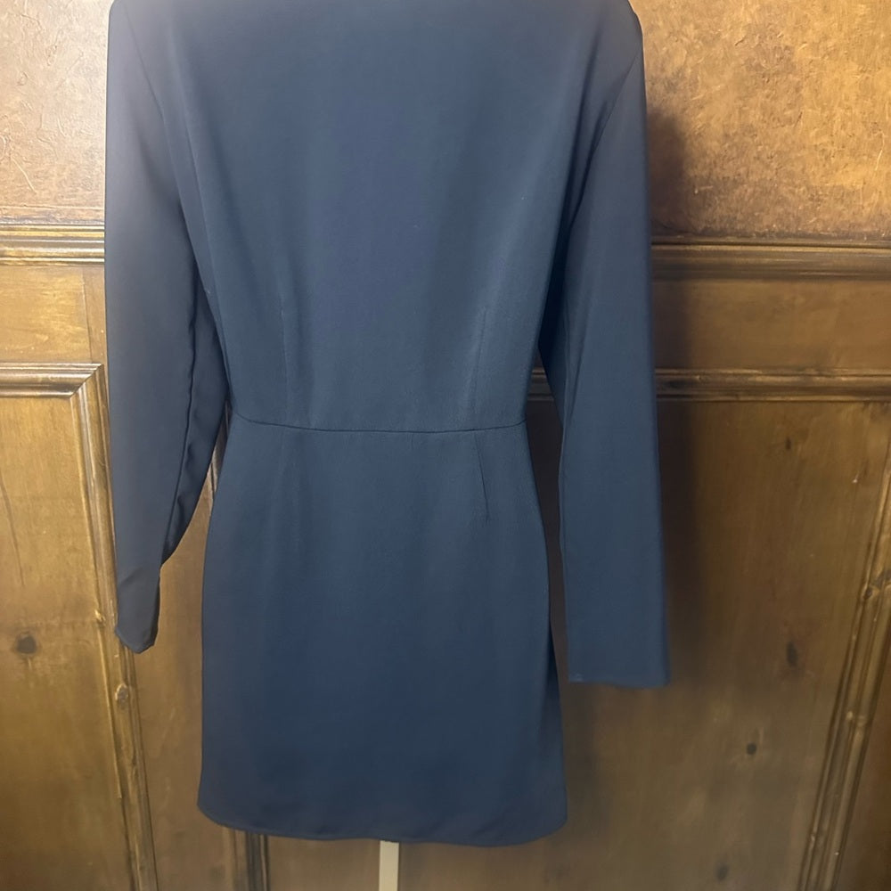 NWT SIZE 2/US 6 The Kooples Elegant Black V-Neck Mini Dress