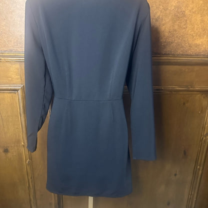 NWT SIZE 2/US 6 The Kooples Elegant Black V-Neck Mini Dress