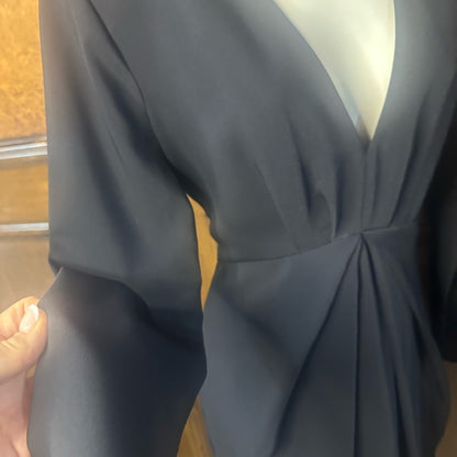 NWT SIZE 2/US 6 The Kooples Elegant Black V-Neck Mini Dress