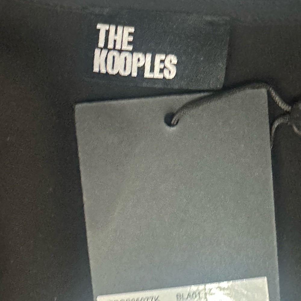 NWT SIZE 2/US 6 The Kooples Elegant Black V-Neck Mini Dress