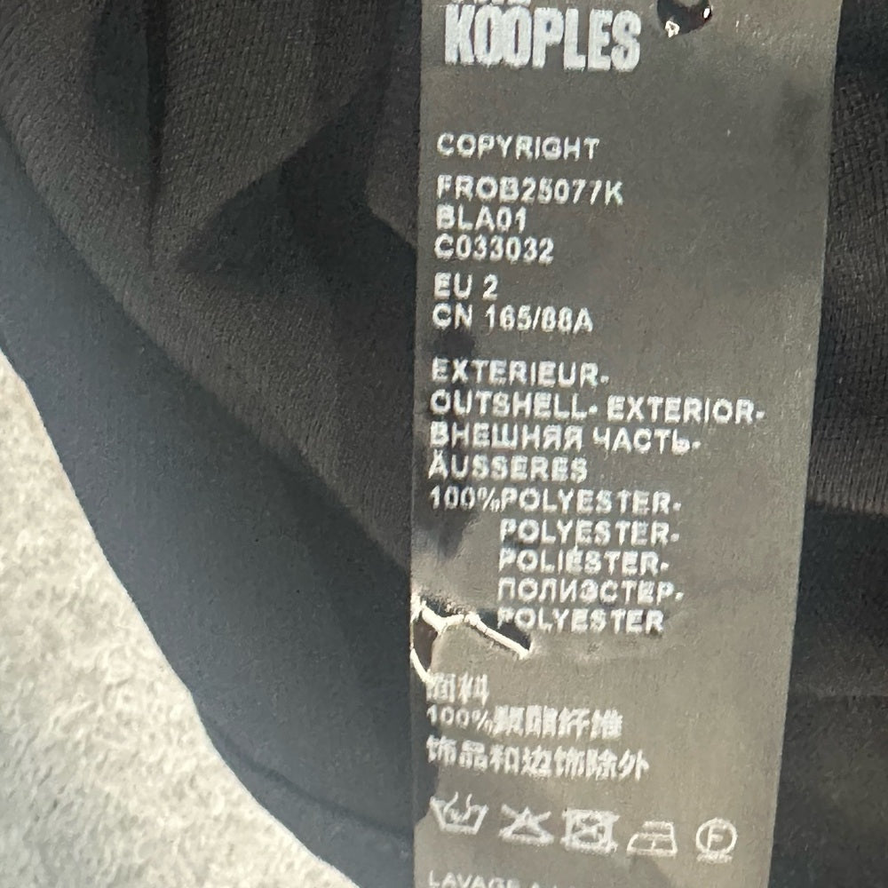 NWT SIZE 2/US 6 The Kooples Elegant Black V-Neck Mini Dress