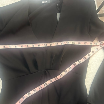 NWT SIZE 2/US 6 The Kooples Elegant Black V-Neck Mini Dress