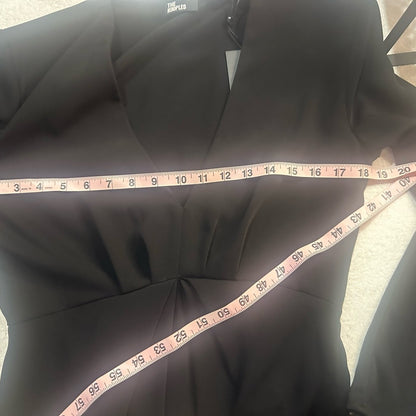 NWT SIZE 2/US 6 The Kooples Elegant Black V-Neck Mini Dress