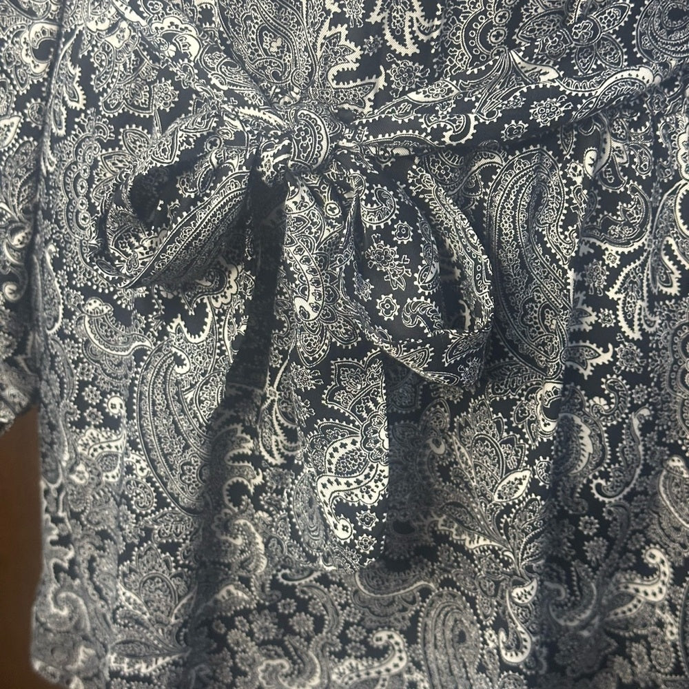 NWT SIZE M-L The Kooples Black and White Long Sleeve Dress