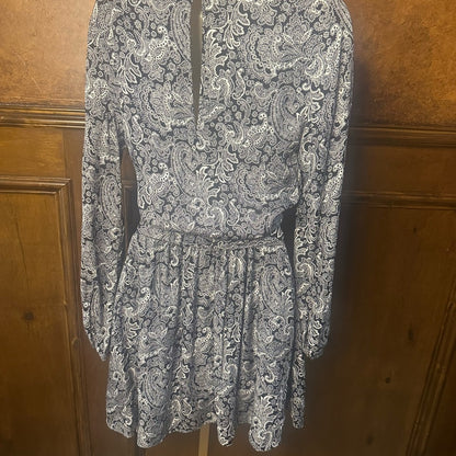 NWT SIZE M-L The Kooples Black and White Long Sleeve Dress