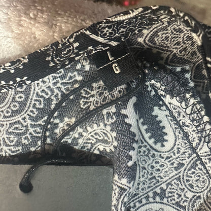 NWT SIZE M-L The Kooples Black and White Long Sleeve Dress