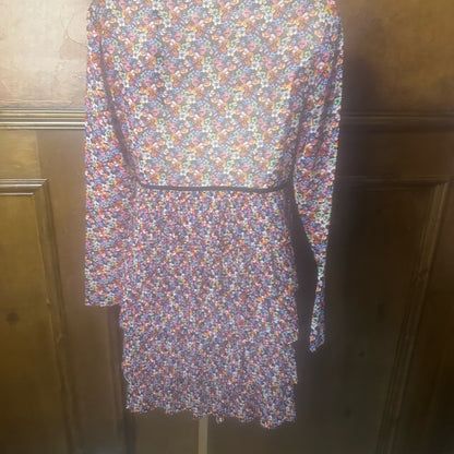 NWT SIZE 1/US4-3/US8 The Kooples Black and Red Floral Long Sleeve Dress