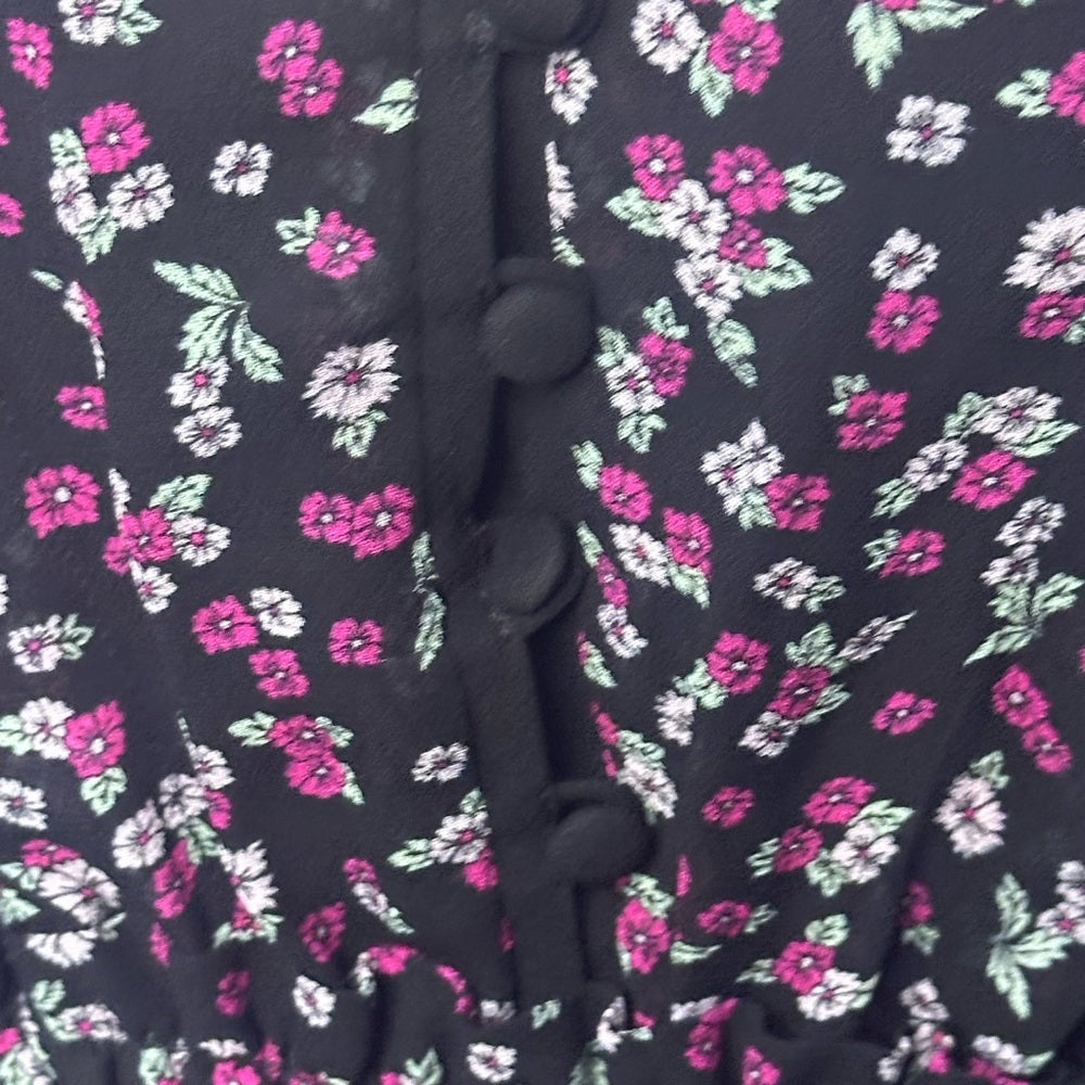 NWT SIZE 1/US 4 The Kooples Black and Pink Mini Dress