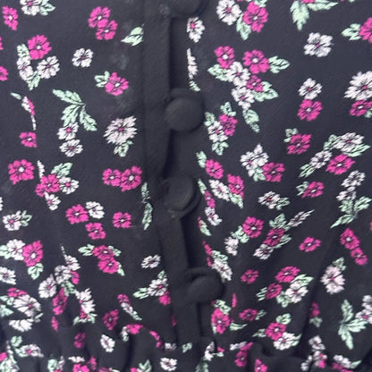 NWT SIZE 1/US 4 The Kooples Black and Pink Mini Dress