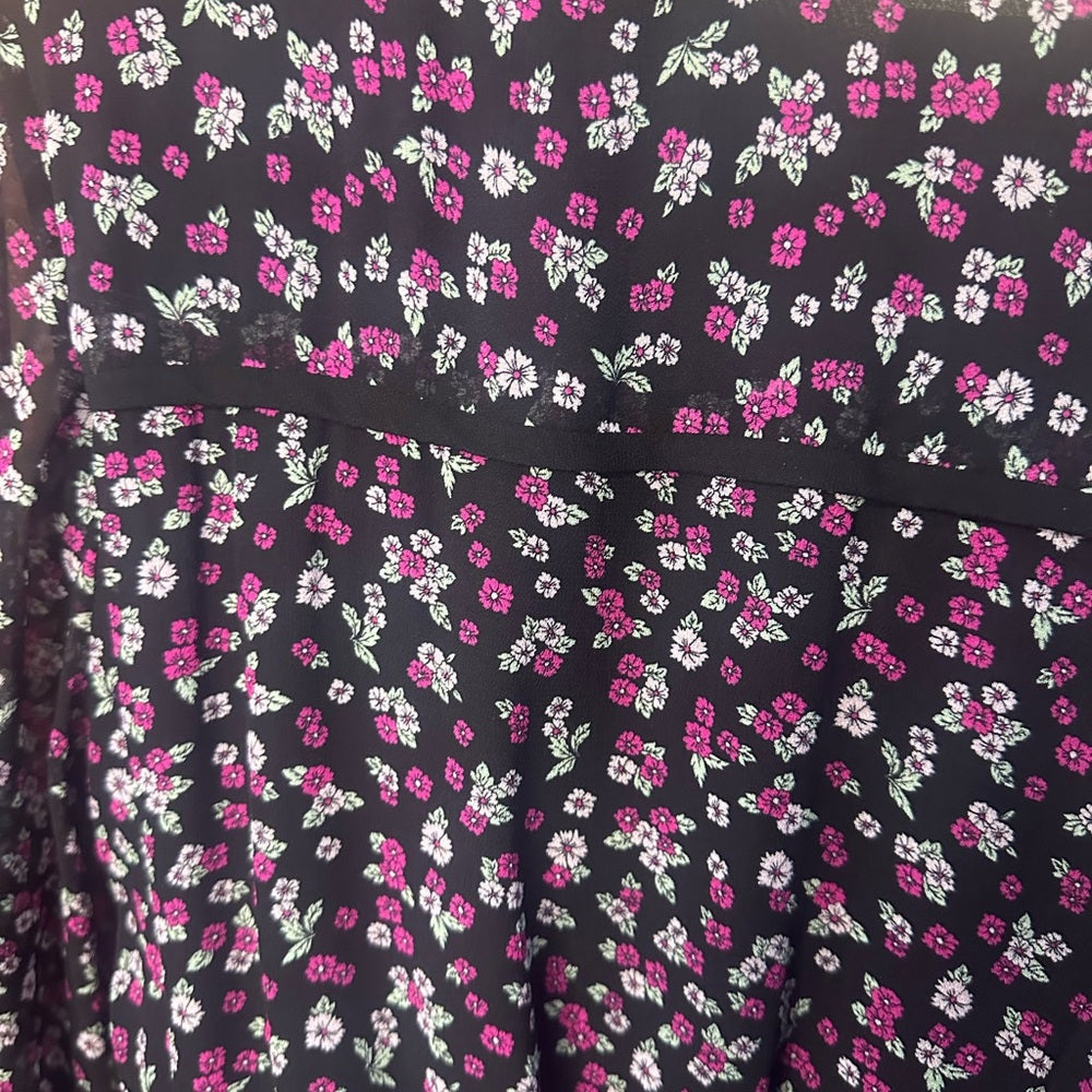 NWT SIZE 1/US 4 The Kooples Black and Pink Mini Dress