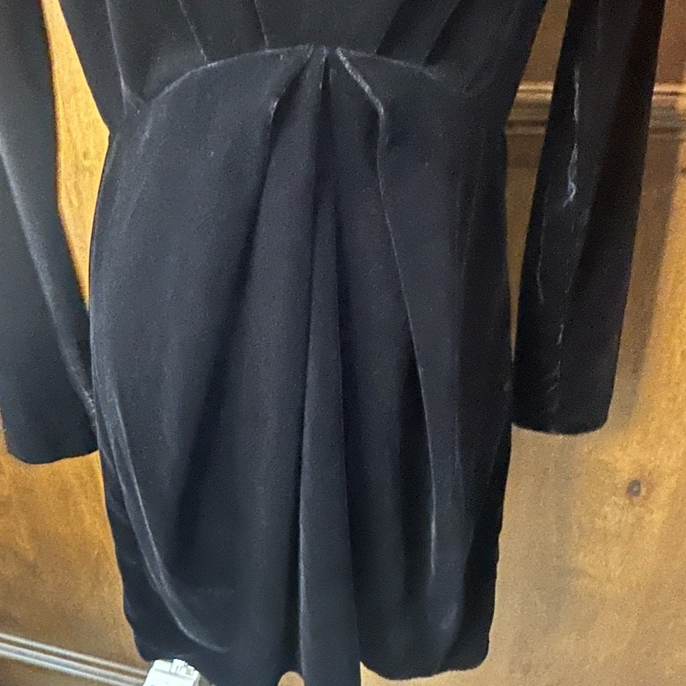 NWT SIZE 1/US4 The Kooples Elegant Black Velvet Dress