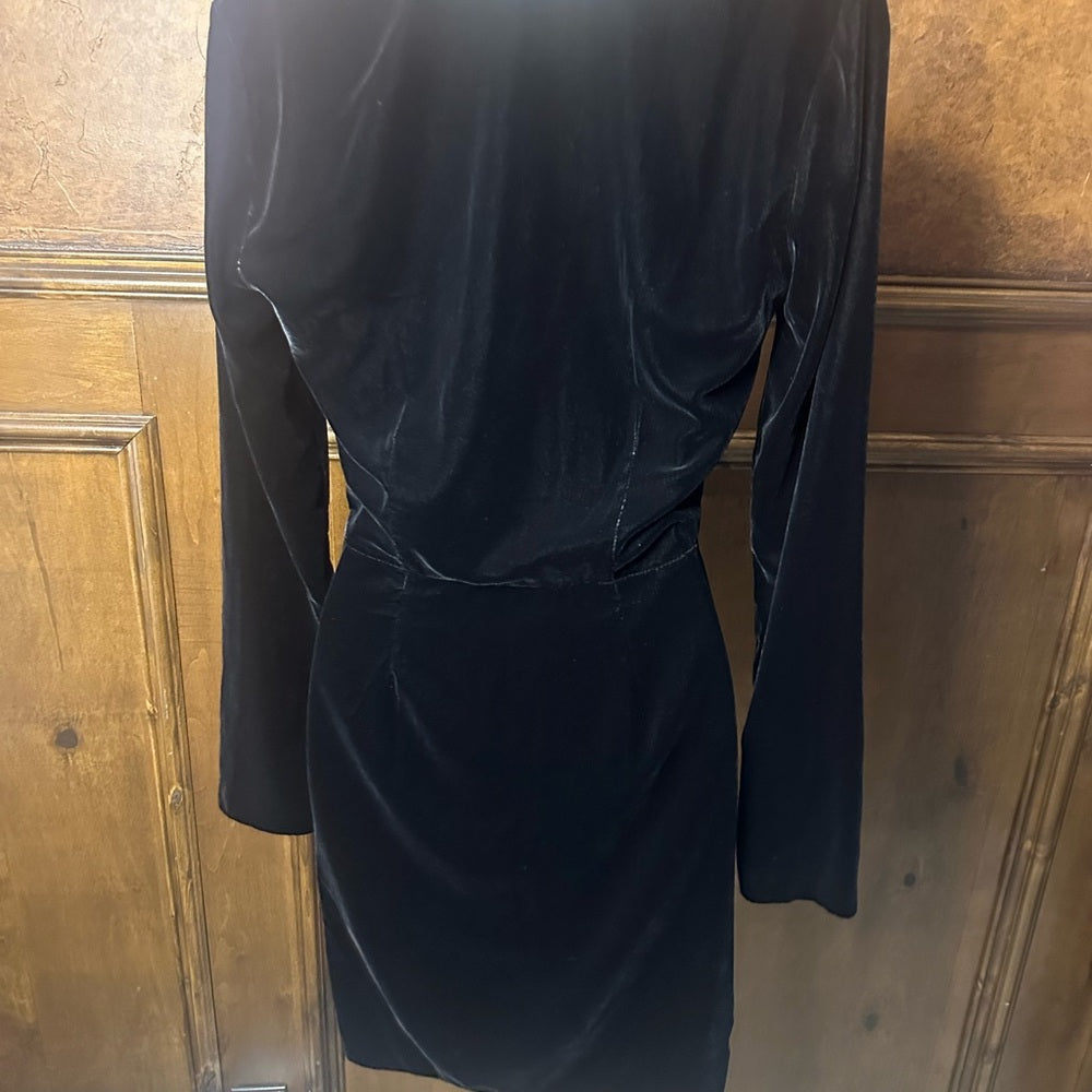 NWT SIZE 1/US4 The Kooples Elegant Black Velvet Dress
