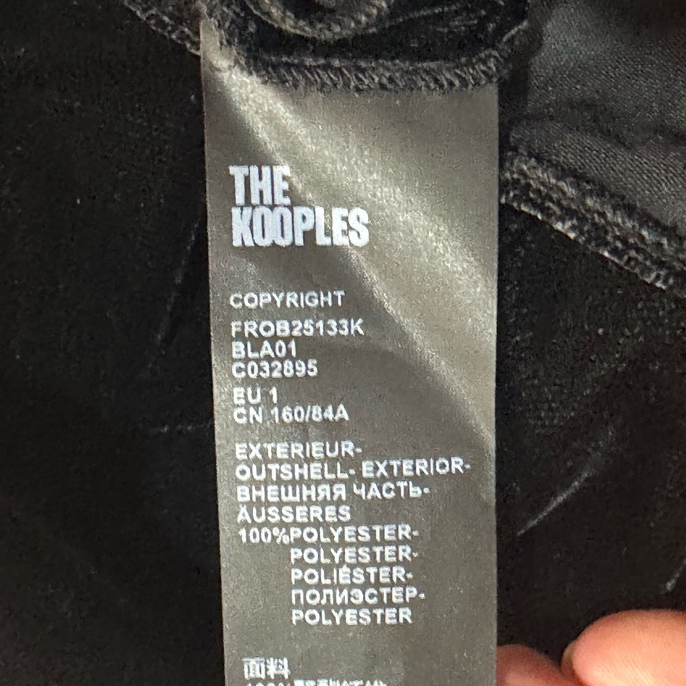 NWT SIZE 1/US4 The Kooples Elegant Black Velvet Dress