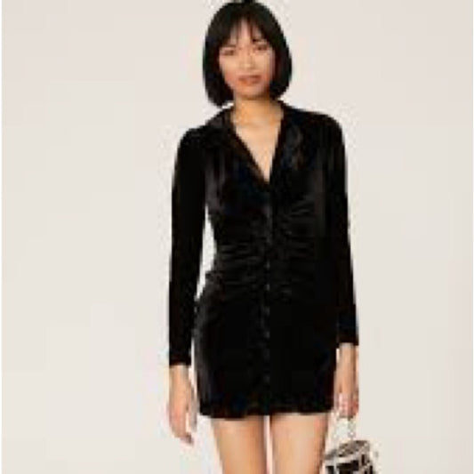 NWT SIZE 1/US4 The Kooples Elegant Black Velvet Dress