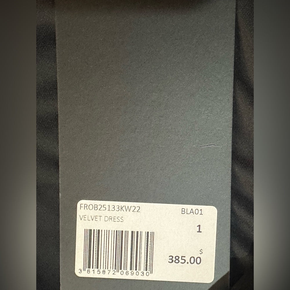 NWT SIZE 1/US4 The Kooples Elegant Black Velvet Dress