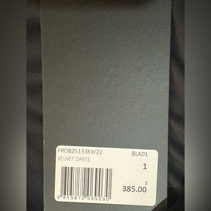 NWT SIZE 1/US4 The Kooples Elegant Black Velvet Dress