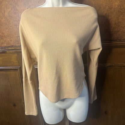 NWOT SIZE S We The Free Camel Off-Shoulder Sweater