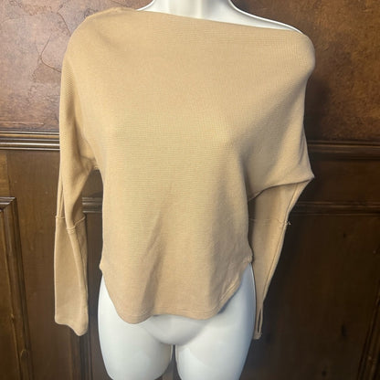NWOT SIZE S We The Free Camel Off-Shoulder Sweater