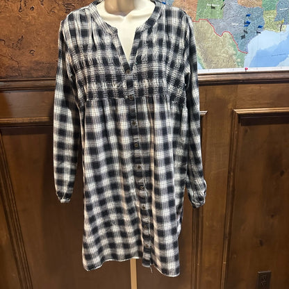 NWOT SIZE XL Knox Rose Plaid Button-Up Midi Dress