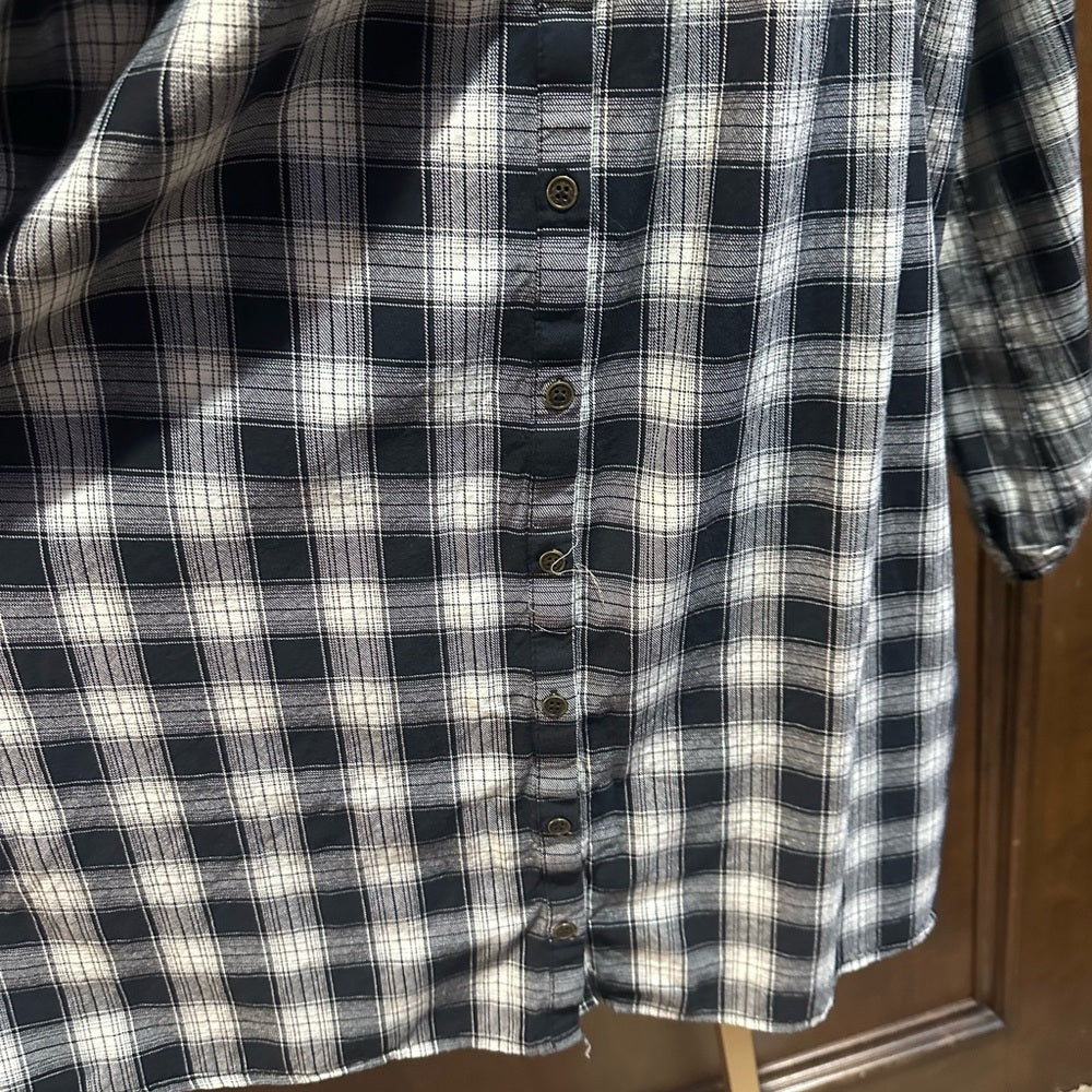 NWOT SIZE XL Knox Rose Plaid Button-Up Midi Dress