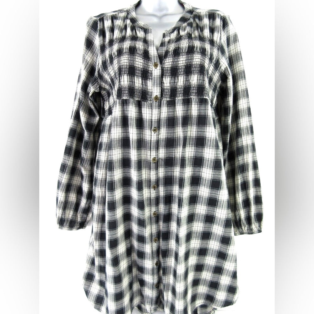 NWOT SIZE XL Knox Rose Plaid Button-Up Midi Dress