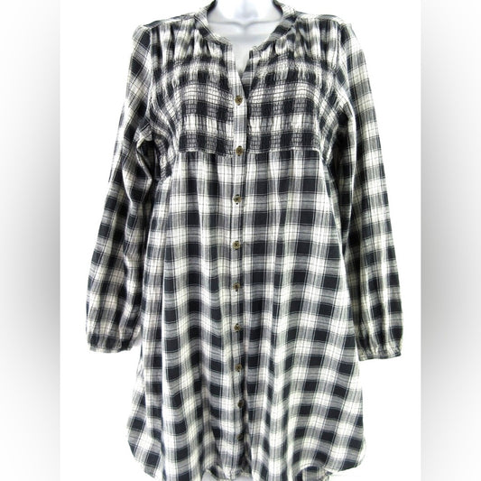 NWOT SIZE XL Knox Rose Plaid Button-Up Midi Dress
