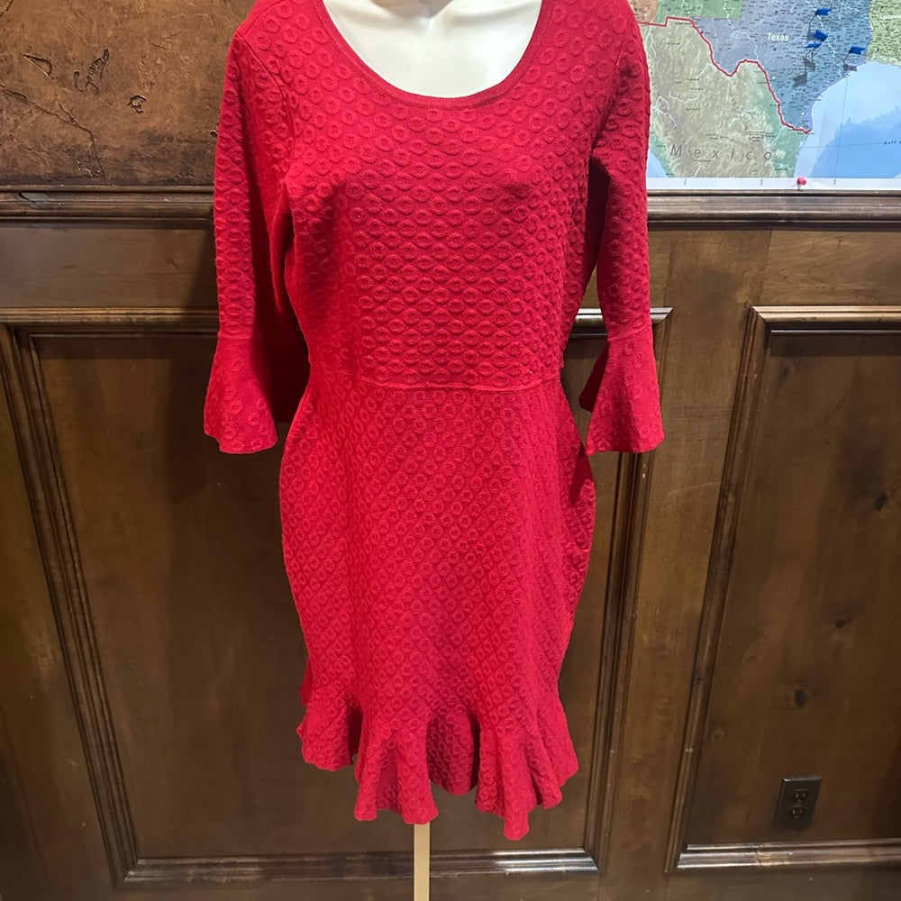 NWOT SIZE L Sandra Darren Scarlet Midi Dress