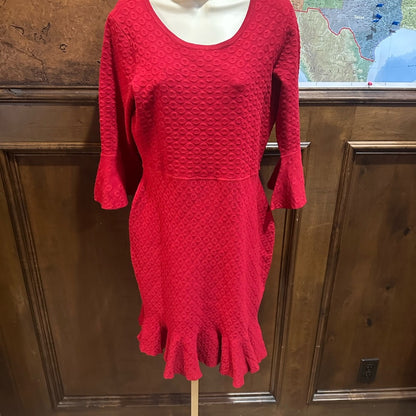 NWOT SIZE L Sandra Darren Scarlet Midi Dress