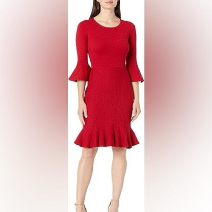 NWOT SIZE L Sandra Darren Scarlet Midi Dress