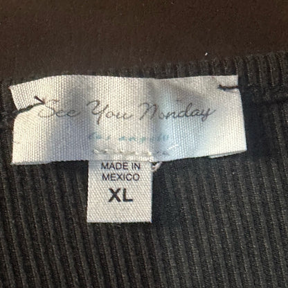 NWOT SIZE XL See You Monday Elegant Black Midi Skirt