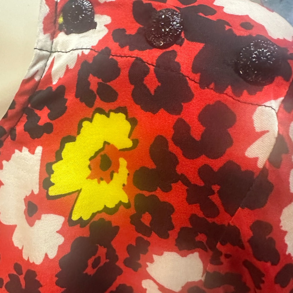 NWT SIZE 1/US 4 The Kooples Multicolor Floral Long Sleeve Dress