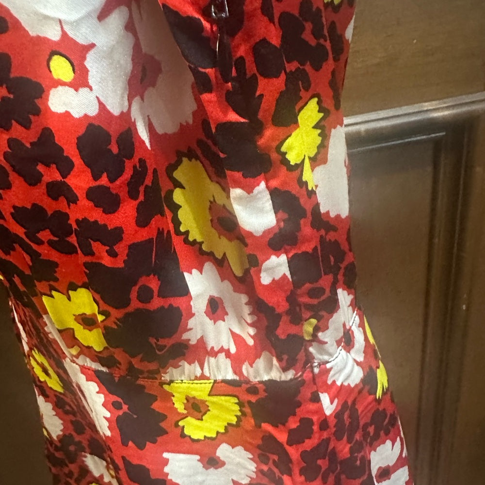 NWT SIZE 1/US 4 The Kooples Multicolor Floral Long Sleeve Dress