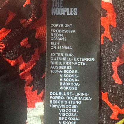 NWT SIZE 1/US 4 The Kooples Multicolor Floral Long Sleeve Dress