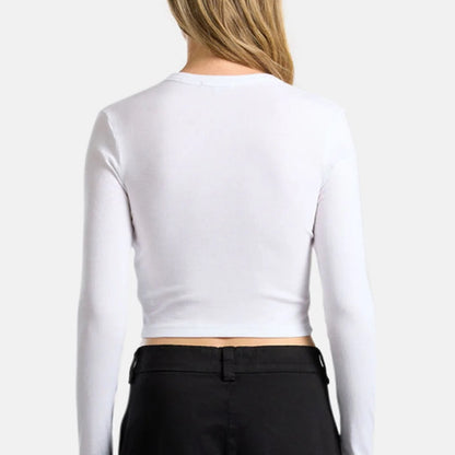 NWT SIZE XS-M-L Cotton Citizen White V-Neck Crop Top