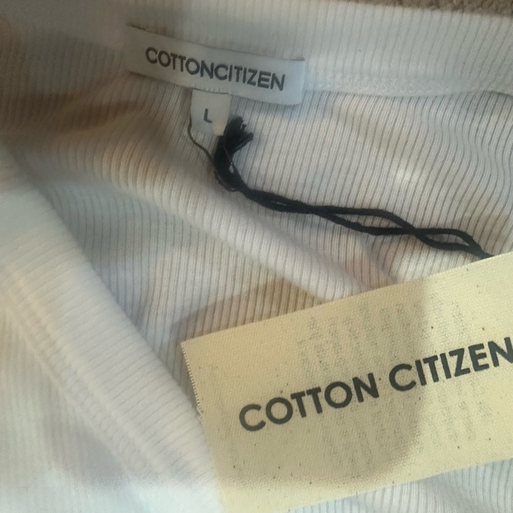 NWT SIZE XS-M-L Cotton Citizen White V-Neck Crop Top